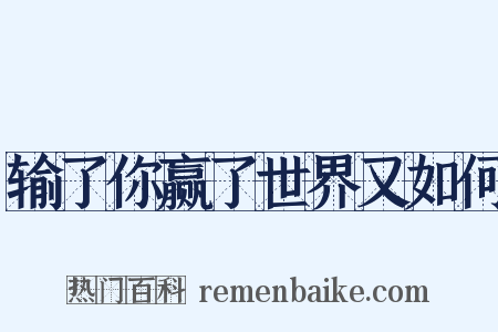 输了你赢了世界又如何是什么意思的图片